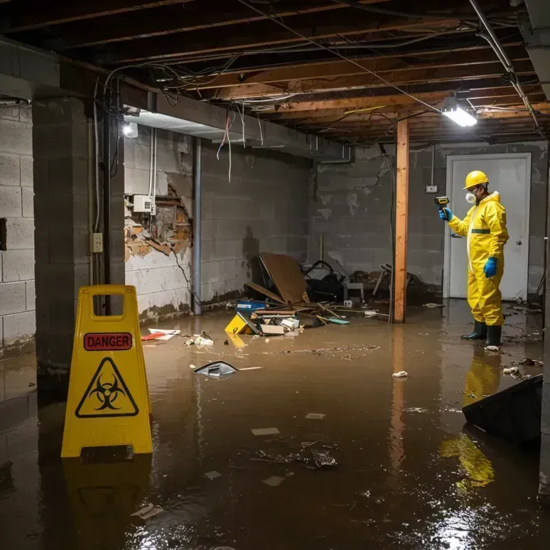 Flooded Basement Electrical Hazard in Galena, IL Property